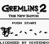 Gremlins 2 title screen for GameBoy